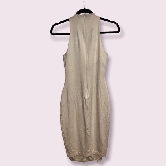 Anthropologie Bailey 44 Midi Dress Cream Mock Bodycon Sleeveless Womens … - Picture 2 of 5